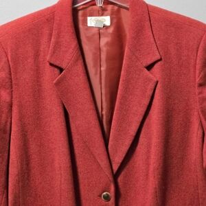 Talbots Dark Red Blazer Jacket Women’s 20W Career Classic